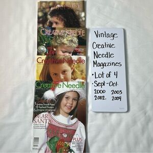 Vintage Creative Needle Magazines- Fall Issues Lot of 4 (2000-2004)